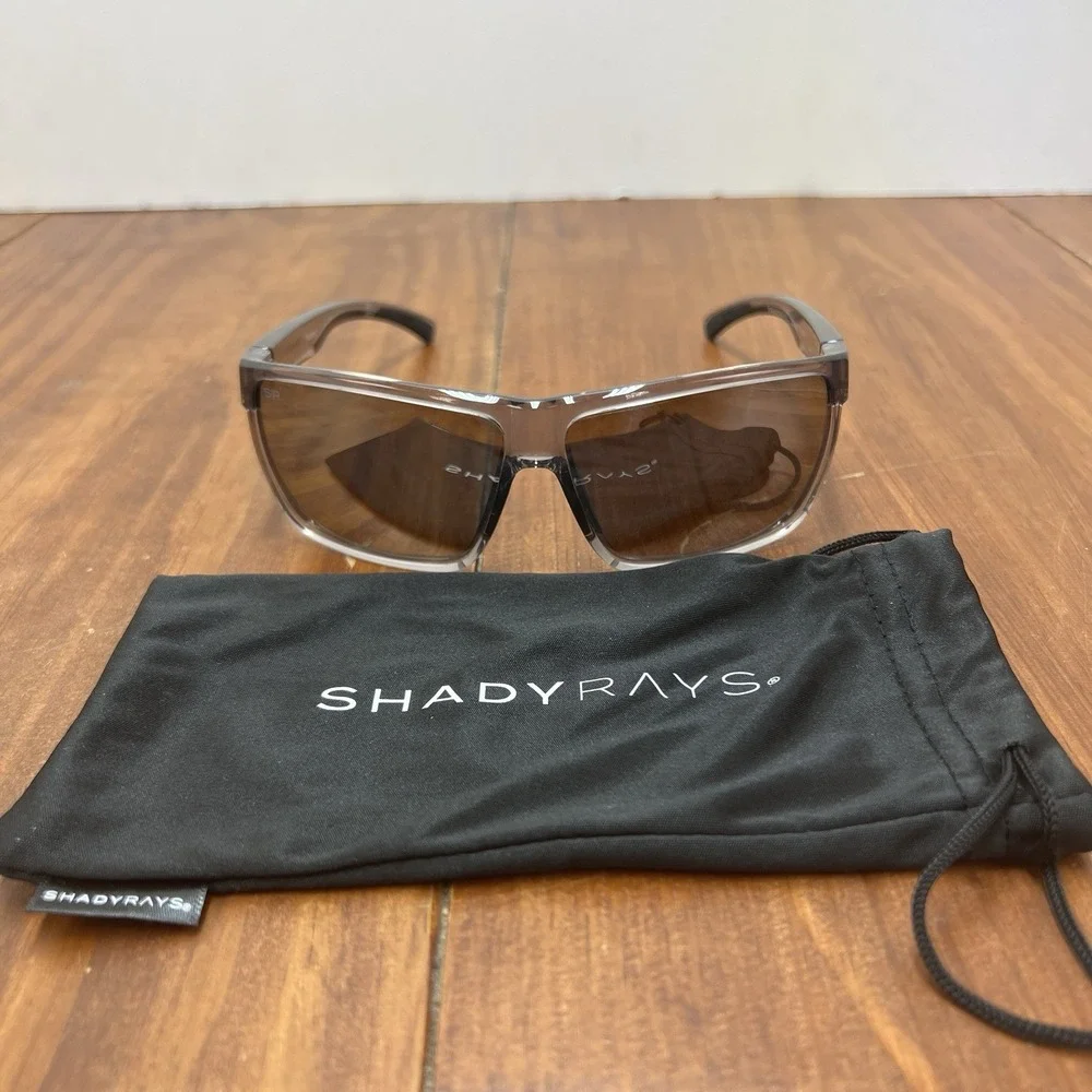 Shady Rays Cayman CM-10 Polarized Sunglasses Smoke Gray Frame w/ Pouch SR